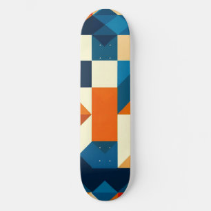Abstract geometrisch patroon skateboard