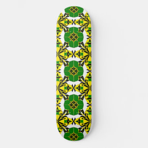 Abstract geometrisch patroon skateboard