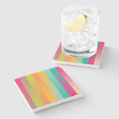 Abstract geometrisch patroon stenen onderzetter (Zijkant)