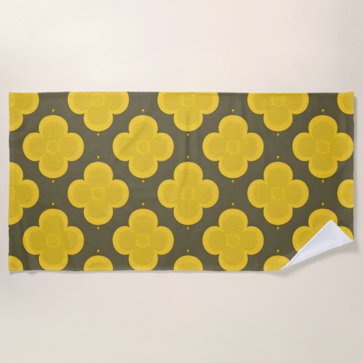 Abstract geometrisch patroon strandlaken (Voorkant)