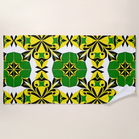 Abstract geometrisch patroon strandlaken (Voorkant)