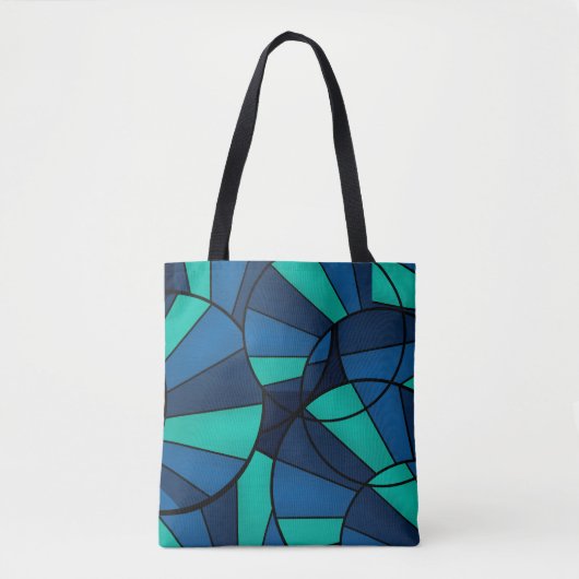 Abstract geometrisch patroon tote bag (Voorkant)