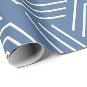 Abstract geometrisch patroon van witte zigzaglijne cadeaupapier