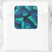 Abstract geometrisch patroon vierkante sticker (Tas)