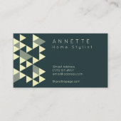 Abstract geometrisch patroon visitekaartje (Voorkant)