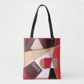 Abstract geometrisch patroon, zijden sjaal desi draagtas (Voorkant)