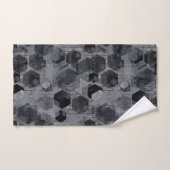 Abstract geometrisch patroon, zwart en grijs. bad handdoek (Handdoek)
