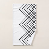 Abstract geometrisch patroon - zwart-wit. bad handdoek (Handdoek)