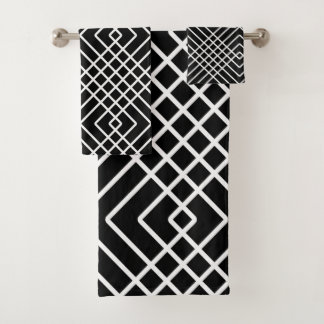 Abstract geometrisch patroon - zwart-wit. bad handdoek