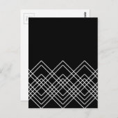 Abstract geometrisch patroon - zwart-wit. briefkaart (Voorkant / Achterkant)