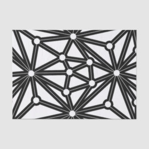 Abstract geometrisch patroon - zwart-wit. tissuepapier