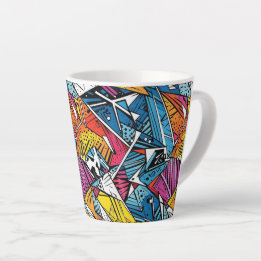 Abstract geometrisch patroonontwerp 21 - Latte Mok