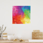 Abstract geometrisch regenboogPoster Poster (Keuken)