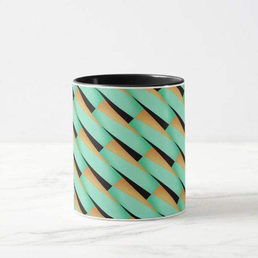 Abstract Geometrisch/Turquoise Zwart & Tans Mok (Midden)