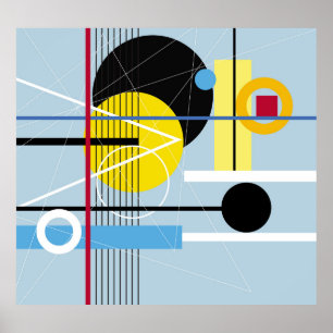 Abstract geometrisch: veelkleurige achtergrond poster