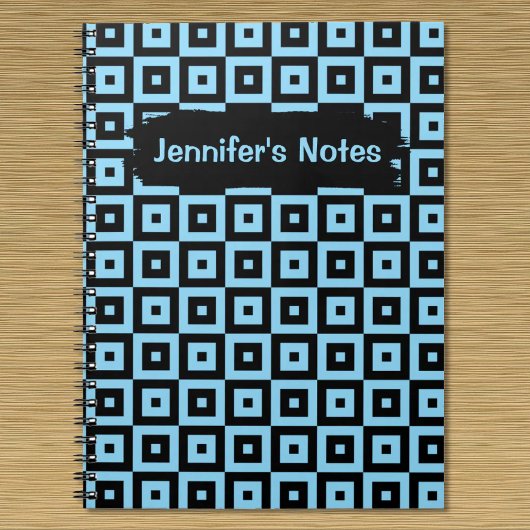 Abstract geometrisch vierkantspatroon-Notitieboek Notitieboek