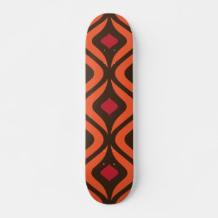 abstract geometrisch vormpatroon uit de jaren '70 skateboard