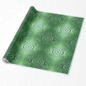 abstract geometrisch wervelgroen patroon cadeaupapier (Uitgerold)