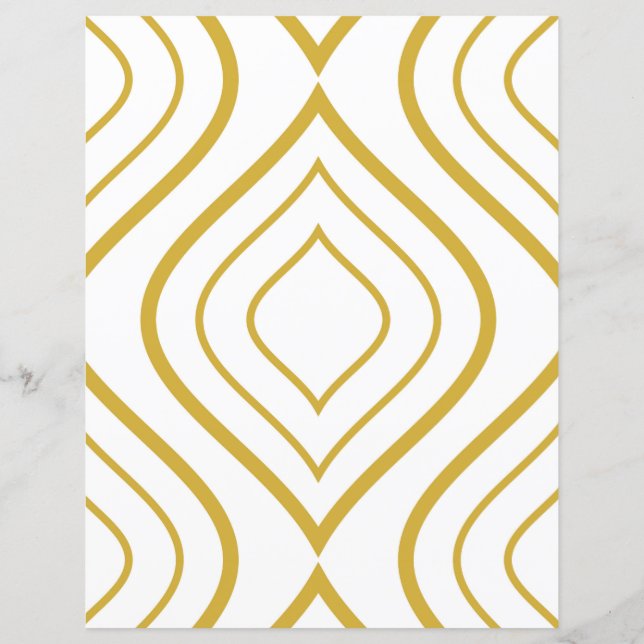 Abstract geometrisch, wit en goud (Achterkant)