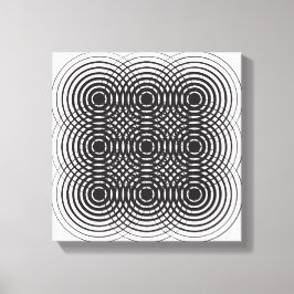 abstract geometrisch zwart-wit ontwerp canvas afdruk