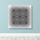 abstract geometrisch zwart-wit ontwerp canvas afdruk (Insitu (Houten vloer))