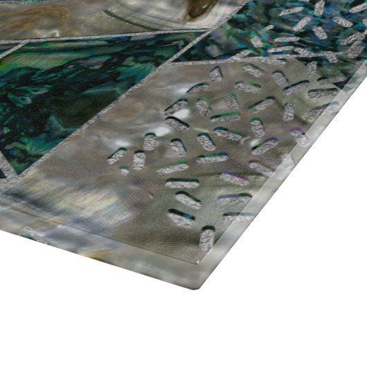 Abstract Geometrische Abalone en moeder van parelt Snijplank (Hoek)