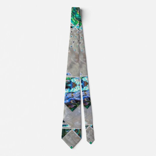 Abstract Geometrische Abalone en moeder van parelt Stropdas (Voorkant)