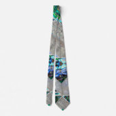 Abstract Geometrische Abalone en moeder van parelt Stropdas (Achterkant)