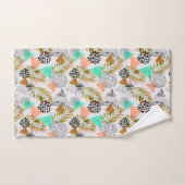 Abstract geotropisch bladpatroon bad handdoek (Handdoek)