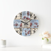 Abstract gepanelde afschildering met schuifwerk grote klok (Huis)