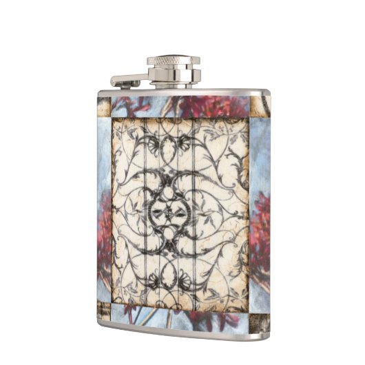 Abstract gepanelde afschildering met schuifwerk heupfles (Links)