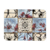 Abstract gepanelde afschildering met schuifwerk magneet (Horizontaal)