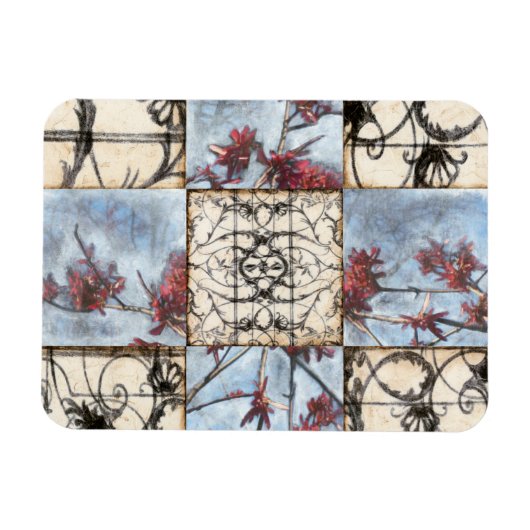 Abstract gepanelde afschildering met schuifwerk magneet (Horizontaal)