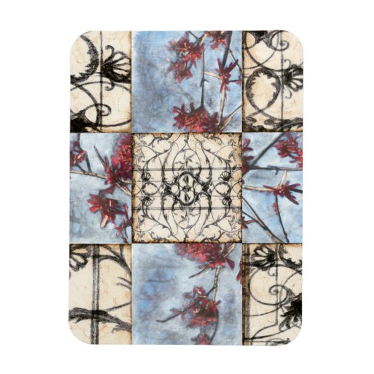 Abstract gepanelde afschildering met schuifwerk magneet (Verticaal)