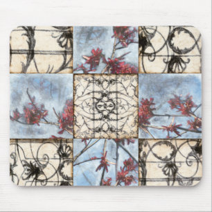 Abstract gepanelde afschildering met schuifwerk muismat