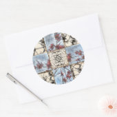 Abstract gepanelde afschildering met schuifwerk ronde sticker (Envelop)