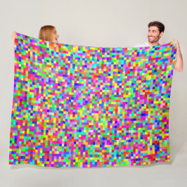 Abstract Gepixelde RGB Fleece Deken