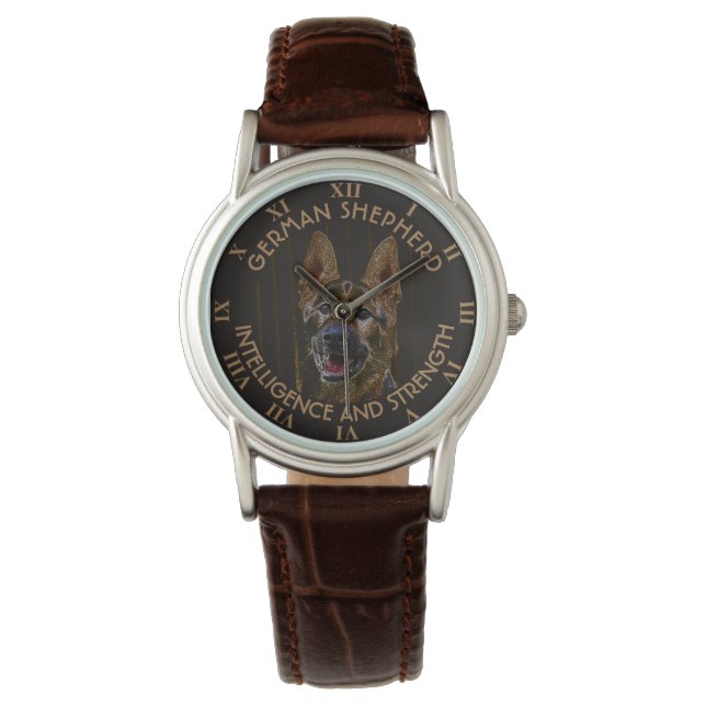 Abstract-German Shepherd Dog Horloge (Voorkant)