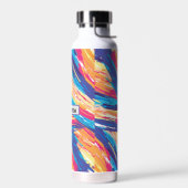 Abstract geschilderd Custom naam en patroon Waterfles (Links)