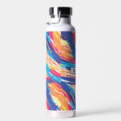 Abstract geschilderd Custom naam en patroon Waterfles (Rechts)