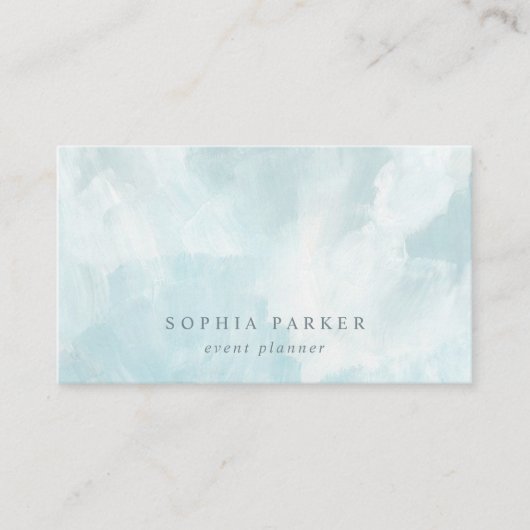 Abstract geschilderd | Elegant minimalisblauw Visitekaartje (Voorkant)