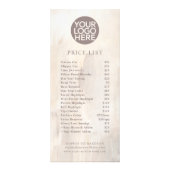 Abstract geschilderd met Logo | Prijslijstservices Reclamekaart (Voorkant)