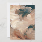 Abstract geschilderd modern blauwgroen crème terra kaart (Achterkant)