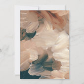 Abstract geschilderd modern blauwgroen crème terra kaart (Achterkant)