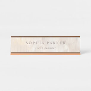 Abstract geschilderd   Neutraal eutraal minimalist Bureau Naambordje