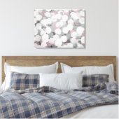 abstract geschilderde cirkels in zacht grijs en wi canvas afdruk (Insitu (Slaapkamer))