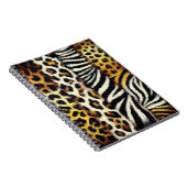 Abstract geschilderde gemengde wilde dierenprint notitieboek (Rechterzijde)