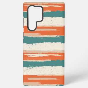 Abstract geschilderde versleten strepen Terracotta Samsung Galaxy Hoesje