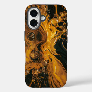 Abstract Gesmolten Goud iPhone 16 Hoesje