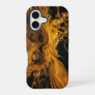 Abstract Gesmolten Goud iPhone 16 Hoesje